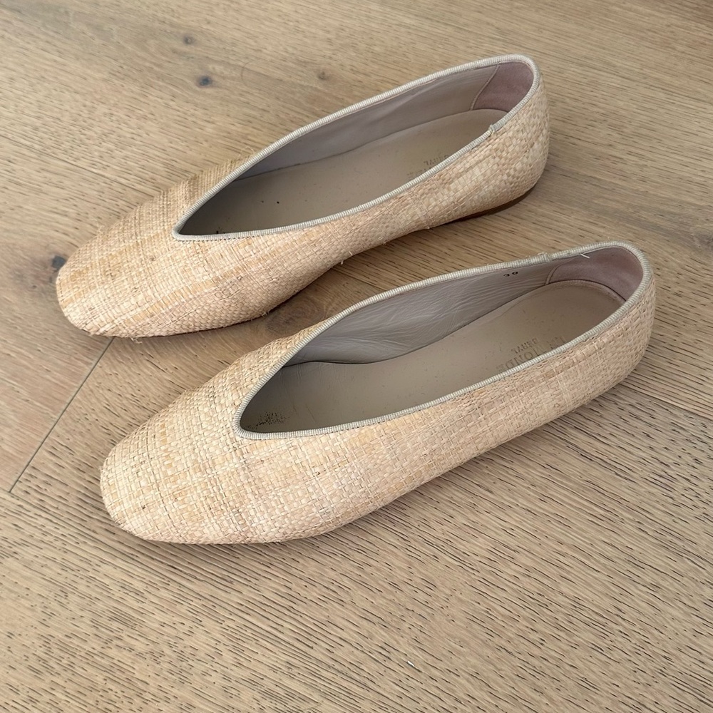 Le Monde Beryl raffia woven flats